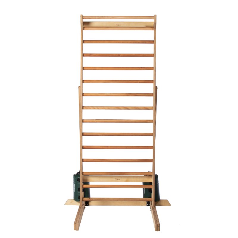 beyond balance freestanding swedish ladder beech front white background