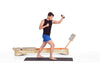 frame fitness pilates reformer sunrise matwork exercise male white background
