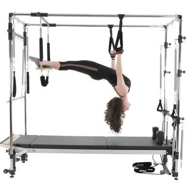 Align-Pilates C8-Pro Cadillac-Reformer Combo Model Hanging Side View White Background