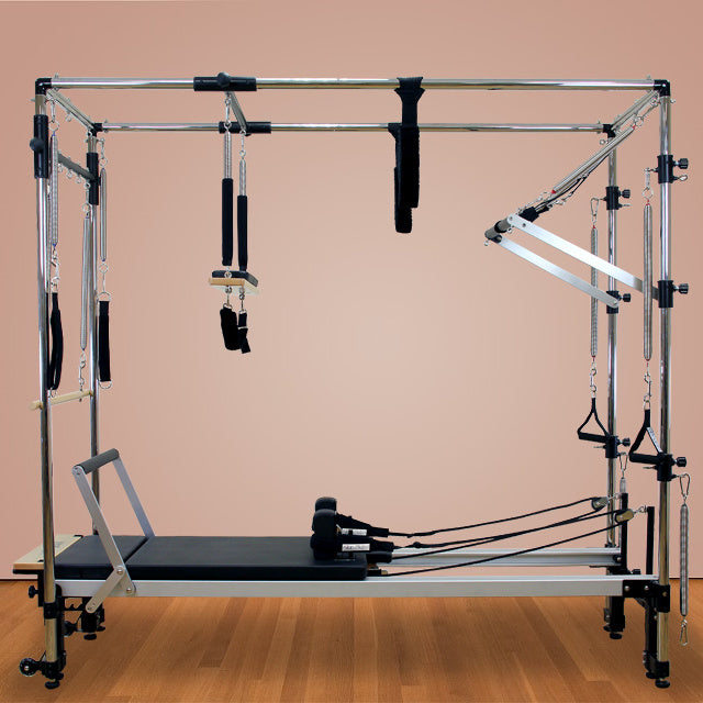 Align-Pilates C8-Pro Cadillac-Reformer Combo Side View in Studio