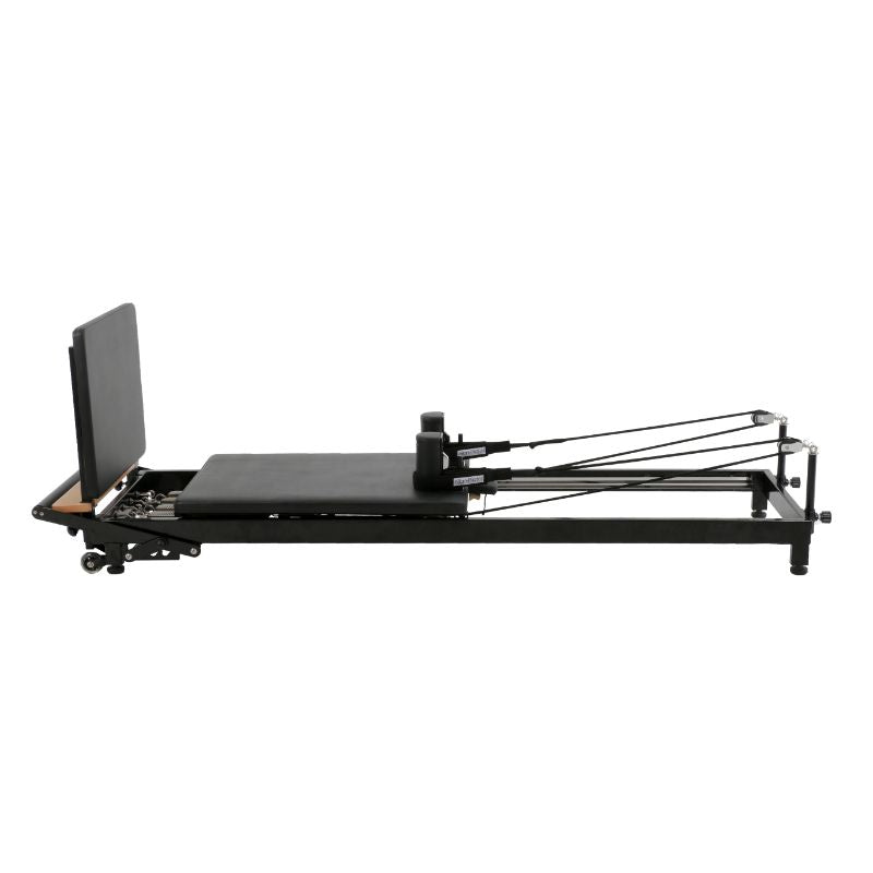 Align-Pilates H1 Home Pilates Reformer With Jump board side view white background