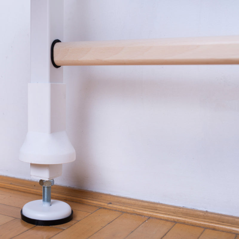 BenchK 521 Floor-to-Ceiling Swedish Ladder in White floor mount extended