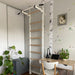 BenchK 521 Floor-to-Ceiling Swedish Ladder in White in home office diagonal