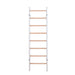 BenchK Swedish Ladder Steel and Beech Wood White 200W centered with white background