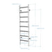 BenchK Swedish Ladder Steel and Beech Wood White 200W dimensions