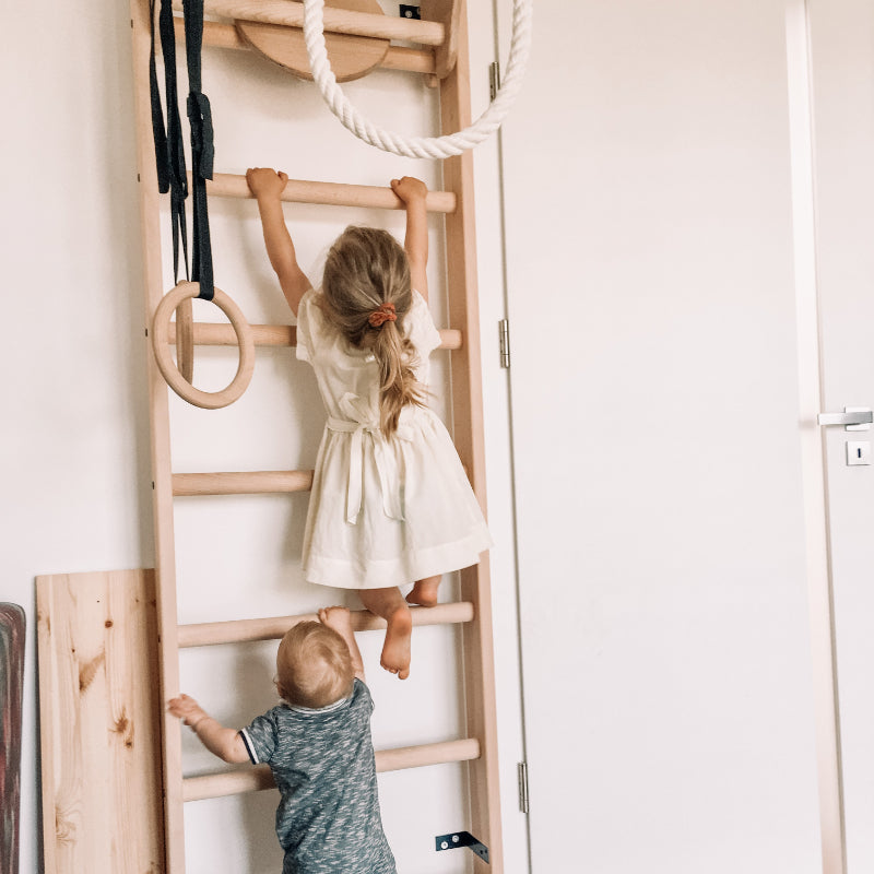 BenchK Wood Swedish Ladder Bundle Children Climbing 